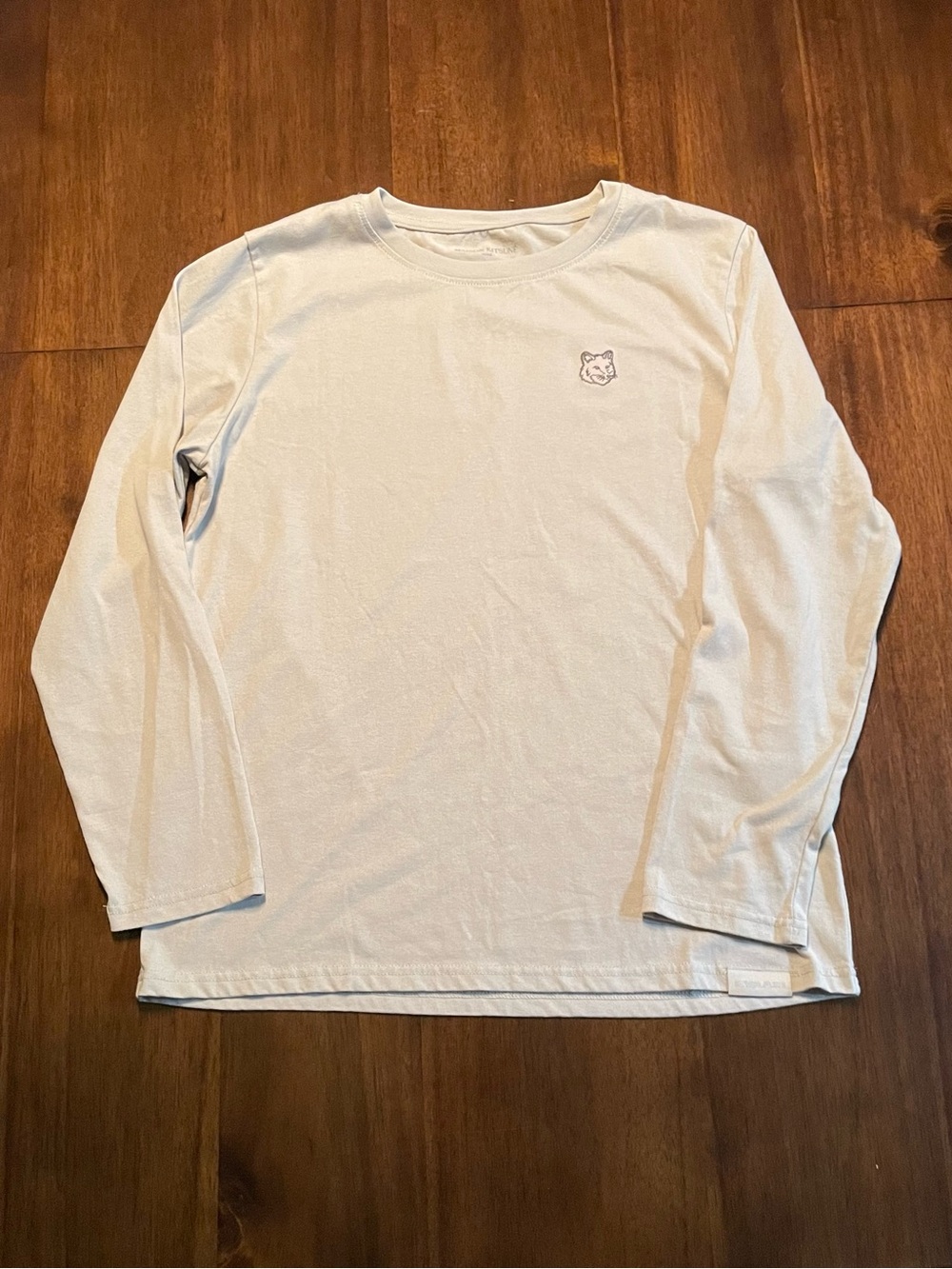 Maison Kitsuné for EVA Air Fox Head Logo Long Sleeve T-Shirt Sage Green Large
